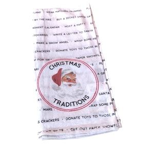 Hallmark Vintage Santa Christmas Tradition Dish Towel
